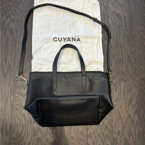 Cuyana Black Leather medium carryall - Picture 1 of 9